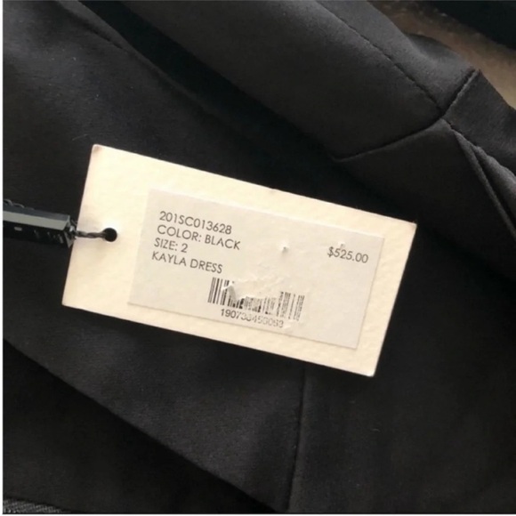 Milly Kayla Silk Bell Sleeve Mini Dress Black NWT - Picture 7 of 8